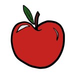 Illustration of an apple.