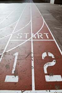 An homage that looks like a New York City subway stop sign that reads: Fun Runs and a 1 is on a red circle